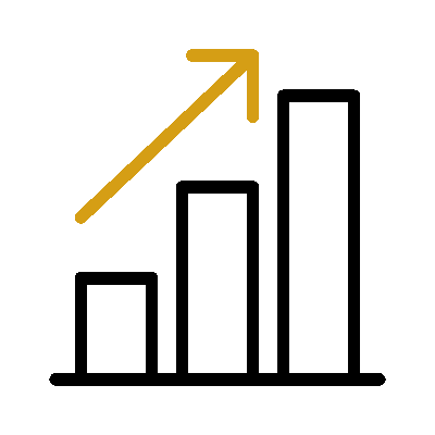 Wired outline 152 bar chart arrow  4 